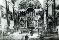 Engraving of Notre Dame de Marceille in 1850