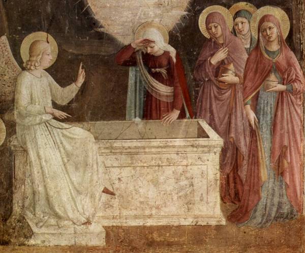 Empty Tomb Fresco by Fra Angelino (between 1437-1446, Museum San Marco, Florence)